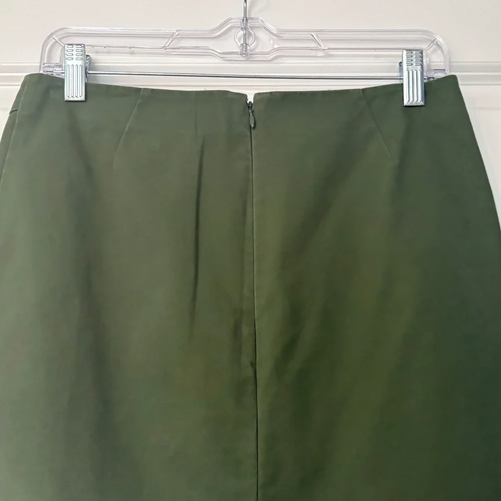 Kate Spade Saturday Green Geometric Seam Mini Skirt Womens Size 6
